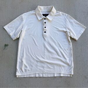 Rag And Bone Polo Shirt Men Size Small White Tencel Cotton Blend